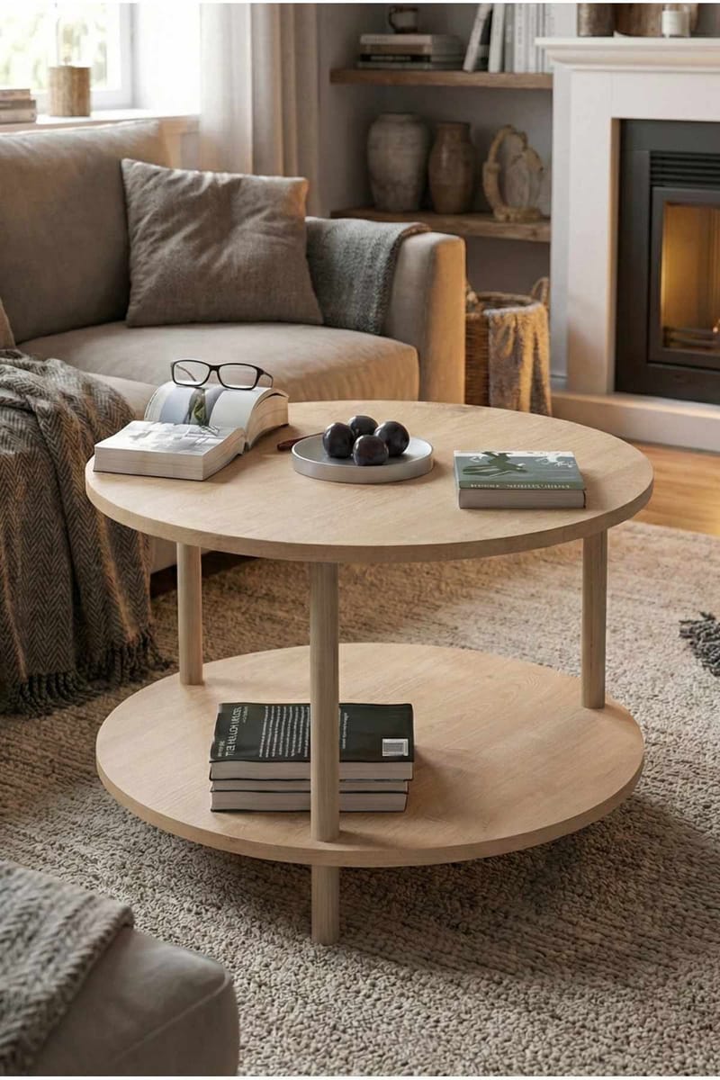 Sofabord Hanah Home Peka Square (Ø60 x H43 cm) Sapphire Oak - Sapphire Oak - Møbler - Bord - Sofabord & salongbord