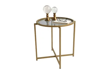 Hardinwre Sofabord 50 cm Rundt 2-pk - Gull/Røykfarget - Møbler - Bord - Sofabord & salongbord