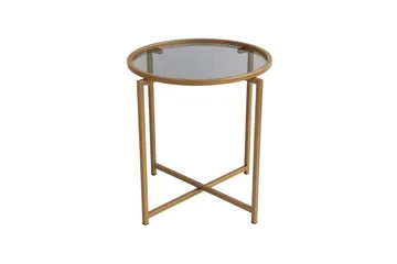 Hardinwre Sofabord 50 cm Rundt 2-pk - Gull/Røykfarget - Møbler - Bord - Sofabord & salongbord