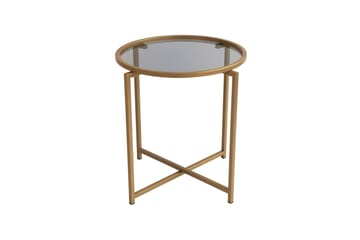 Hardinwre Sofabord 50 cm Rundt 2-pk - Gull/Røykfarget - Møbler - Bord - Sofabord & salongbord