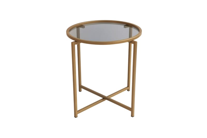 Hardinwre Sofabord 50 cm Rundt 2-pk - Gull/Røykfarget - Møbler - Bord - Sofabord & salongbord