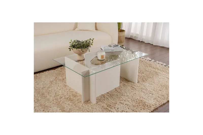 Sofabord Haruto Trehvit - Trehvit - Møbler - Bord - Sofabord & salongbord