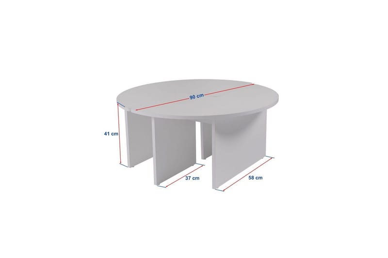 Sofabord Haruya Betonggrå - Betonggrå - Møbler - Bord - Sofabord & salongbord