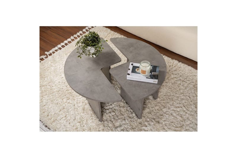 Sofabord Haruya Betonggrå - Betonggrå - Møbler - Bord - Sofabord & salongbord