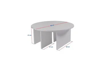 Sofabord Haruya Naturlig Hvit - Naturlig Hvit - Møbler - Bord - Sofabord & salongbord