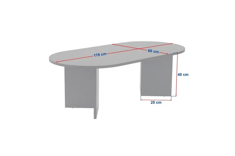 Sofabord Hasina Safir Eik Svart - Safir Eik Svart - Møbler - Bord - Sofabord & salongbord