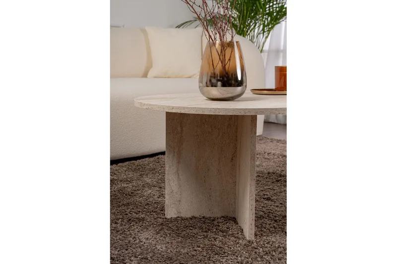 Sofabord Hasina Travertin - Travertin - Møbler - Bord - Sofabord & salongbord
