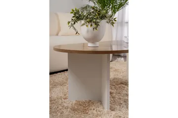 Sofabord Hasina Valnøtt Hvit - Valnøtt Hvit - Møbler - Bord - Sofabord & salongbord