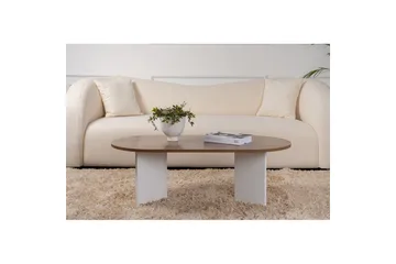 Sofabord Hasina Valnøtt Hvit - Valnøtt Hvit - Møbler - Bord - Sofabord & salongbord