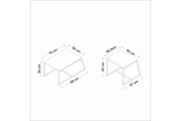 Sofabord Hebamal Travertin - Natur - Møbler - Bord - Sofabord & salongbord