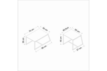 Sofabord Hebamal Travertin - Natur - Møbler - Bord - Sofabord & salongbord