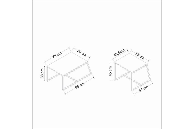 Sofabord Hebamal Travertin - Natur - Møbler - Bord - Sofabord & salongbord