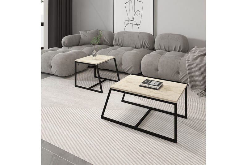 Sofabord Hebamal Travertin - Natur - Møbler - Bord - Sofabord & salongbord