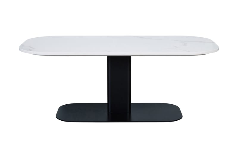 Sofabord Himna 120 cm Ovalt Marmor - Hvit/Svart - Sofabord & salongbord - Marmorbord