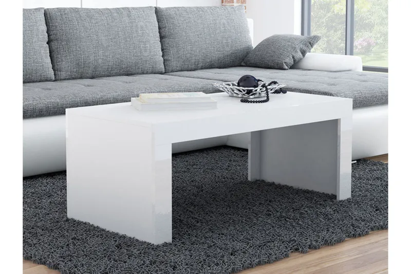 Hisako 120 cm Rektangulært Salongbord i Tre - Hvit - Møbler - Bord - Sofabord & salongbord