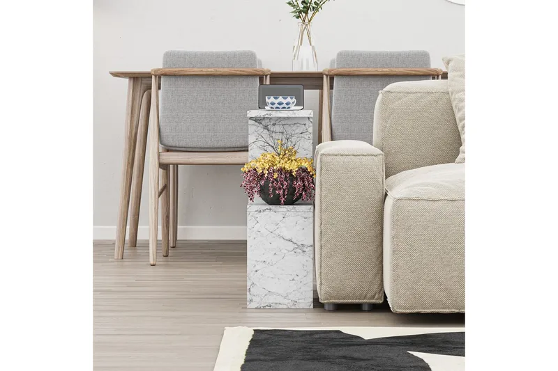 Sofabord Homemania Carrara Marmor - Carrara Marmor - Møbler - Bord - Sofabord & salongbord
