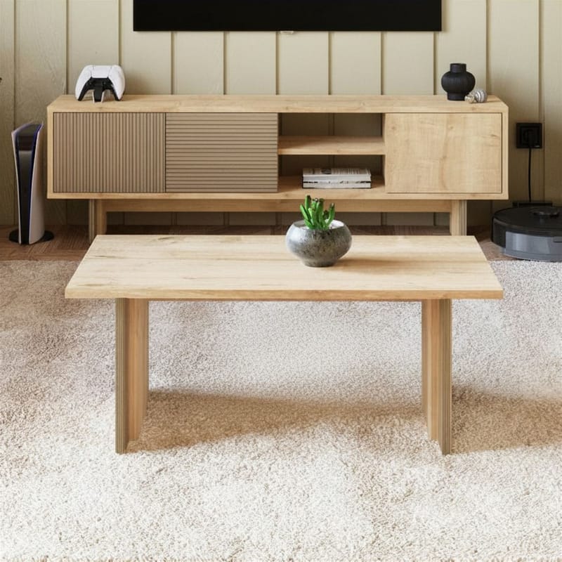 Sofabord Homitis Ravello (90 x 40 x 50 cm) Sapphire Oak - Møbler - Bord - Sofabord & salongbord
