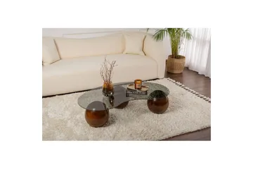 Sofabord Homitis Sofabord Jaromere Valnøtt / Grå Mellommørkt tre, grå - Møbler - Bord - Sofabord & salongbord