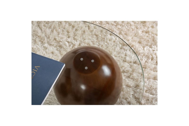 Sofabord Homitis Sofabord Jaromere Valnøtt / Transparent Mellommørkt tre, flerfarget - Møbler - Bord - Sofabord & salongbord