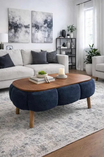 Sofabord Homitis Papatya (98 x 45 x 68 cm) Antrasitt - Møbler - Bord - Sofabord & salongbord