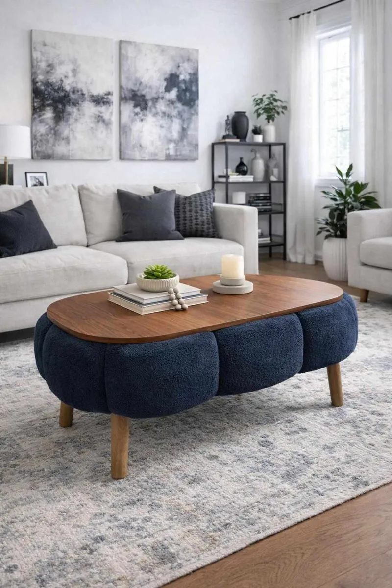 Sofabord Homitis Papatya (98 x 45 x 68 cm) Antrasitt - Møbler - Bord - Sofabord & salongbord