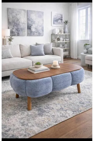 Sofabord Homitis Papatya (98 x 45 x 68 cm) Grå - Møbler - Bord - Sofabord & salongbord