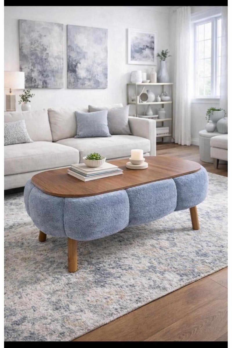 Sofabord Homitis Papatya (98 x 45 x 68 cm) Grå - Møbler - Bord - Sofabord & salongbord