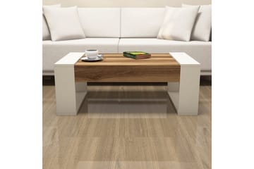 Hommaz Sofabord 102 cm - Valnøttsbrun/Kremhvit - Møbler - Bord - Sofabord & salongbord - Sofabord med oppbevaring