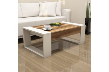 Hommaz Sofabord 102 cm - Valnøttsbrun/Kremhvit - Møbler - Bord - Sofabord & salongbord - Sofabord med oppbevaring