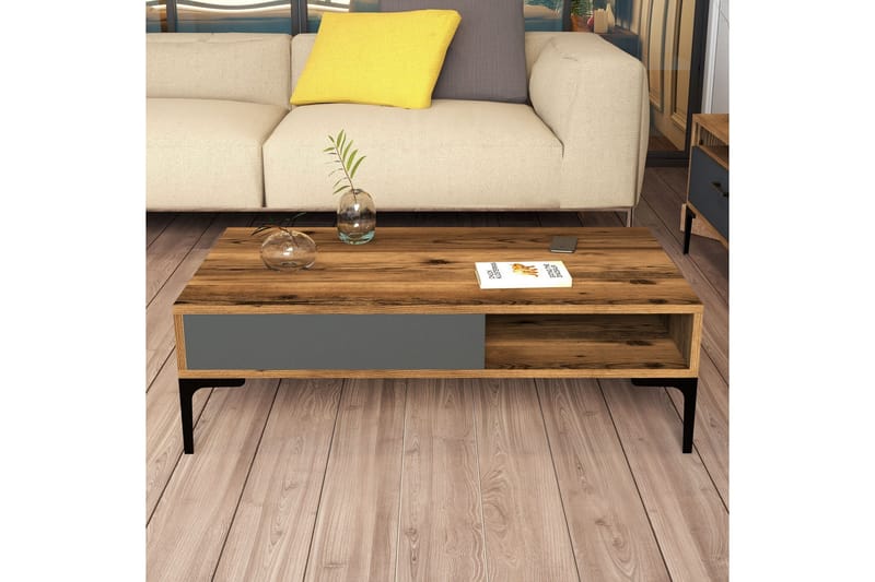 Hommaz Sofabord 105x32,6x105 cm - Brun - Møbler - Bord - Sofabord & salongbord