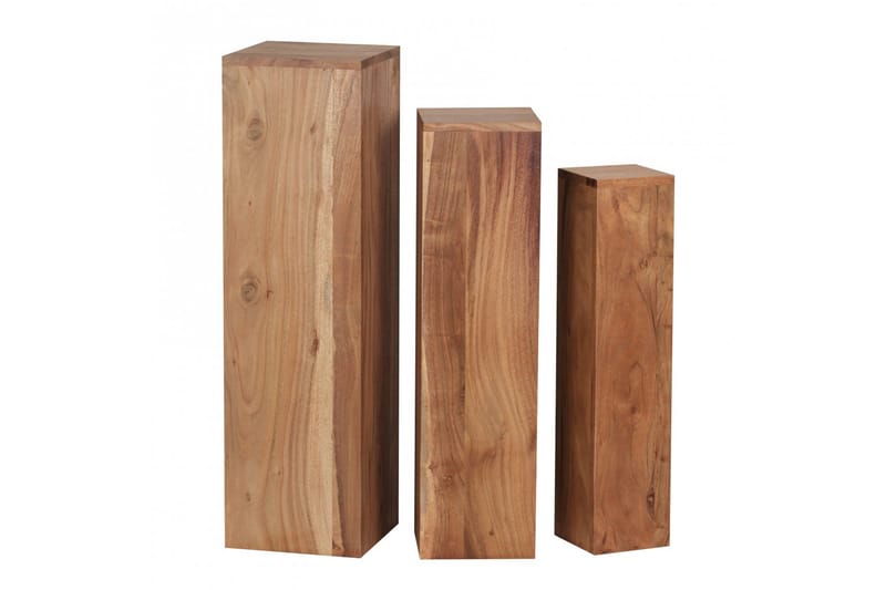 Houman Settbord 25 cm 3 Bord - Akasie - Møbler - Bord - Sofabord & salongbord