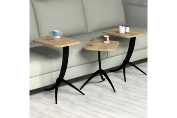 Hovdane Settbord 45 cm 3 Bord - Brun - Møbler - Bord - Sofabord & salongbord