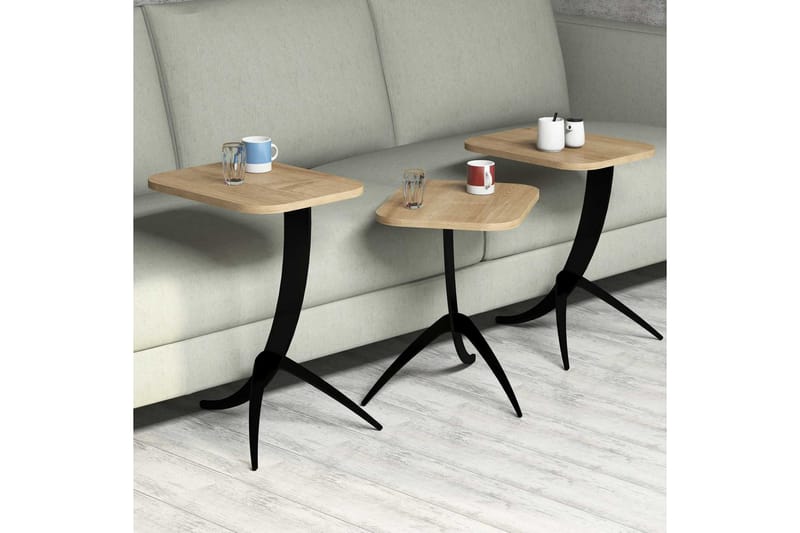 Hovdane Settbord 45 cm 3 Bord - Brun - Møbler - Bord - Sofabord & salongbord