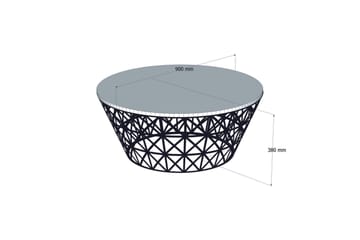 Hovdane Sofabord 90 cm Rundt Avsmalnande - Brun/Svart - Møbler - Bord - Sofabord & salongbord