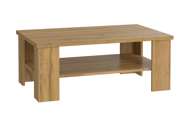 Hovencamp Sofabord 107 cm med Oppbevaringshylle - Brun - Møbler - Bord - Sofabord & salongbord