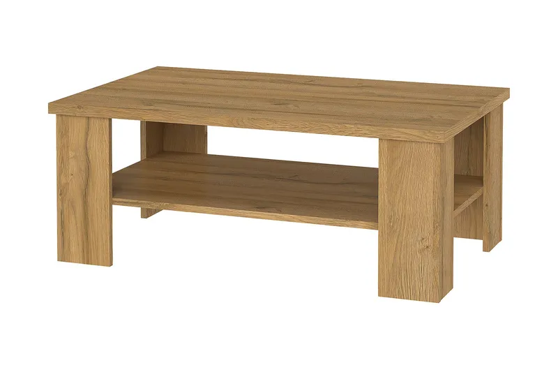 Hovencamp Sofabord 107 cm med Oppbevaringshylle - Brun - Møbler - Bord - Sofabord & salongbord