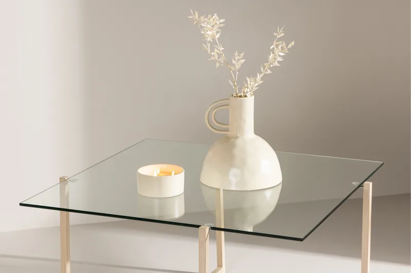 Hybrid Sofabord 80x80 cm - Transparent - Møbler - Bord - Sofabord & salongbord