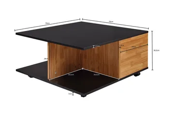 Hyland Sofabord 70 cm - Svart - Møbler - Bord - Sofabord & salongbord