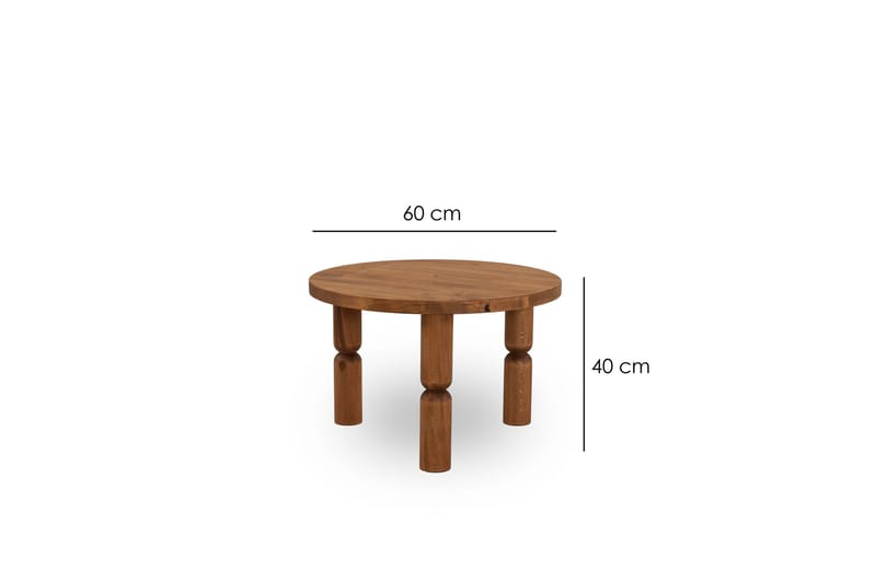 Ida Sofabord 60 cm - Brun - Møbler - Bord - Sofabord & salongbord