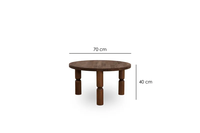 Ida Sofabord 70 cm - Valnøtt - Møbler - Bord - Sofabord & salongbord