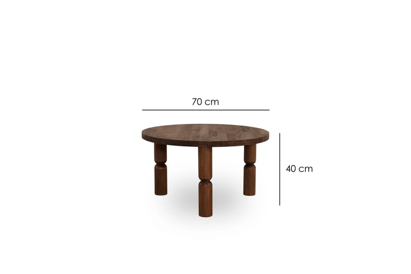 Ida Sofabord 70 cm - Valnøtt - Møbler - Bord - Sofabord & salongbord