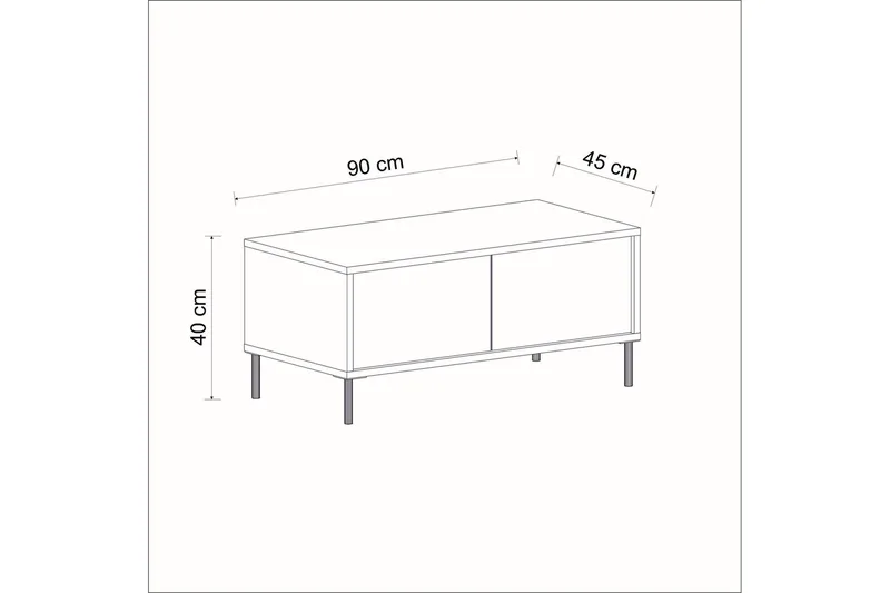 Imaj Sofabord 90 cm - Antrasitt - Møbler - Bord - Sofabord & salongbord