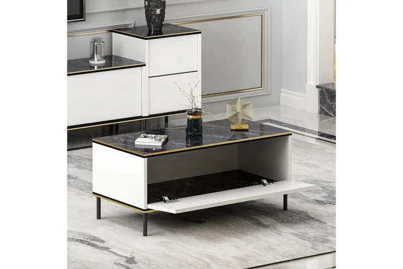 Imaj Sofabord 90 cm - Hvit - Møbler - Bord - Sofabord & salongbord