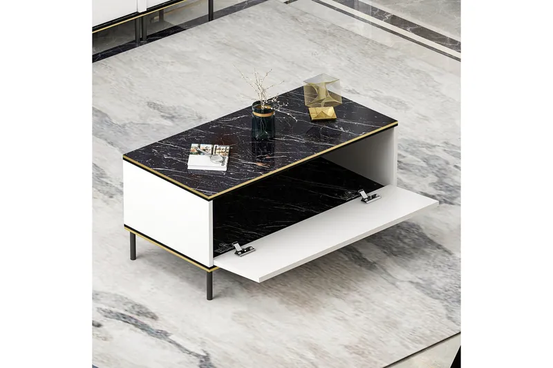 Imaj Sofabord 90 cm - Hvit - Møbler - Bord - Sofabord & salongbord