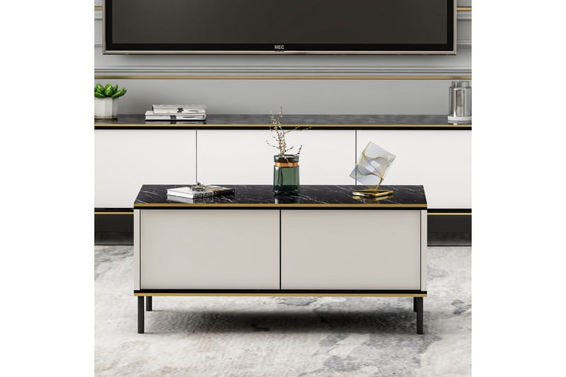 Imaj Sofabord 90 cm - Hvit - Møbler - Bord - Sofabord & salongbord