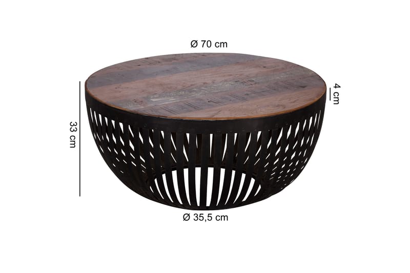 Ireene Sofabord 70 cm - Flerfarget - Møbler - Bord - Sofabord & salongbord