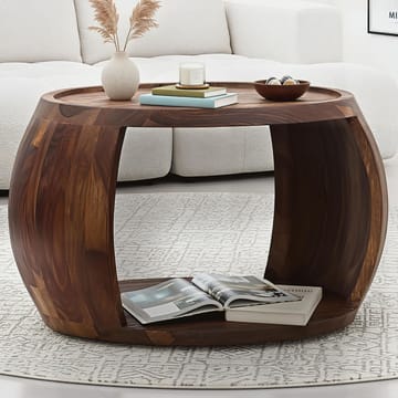 Ivoilo Sofabord 60 cm Landlig stil - Varm mørkebrun - Møbler - Bord - Sofabord & salongbord - Sofabord med oppbevaring