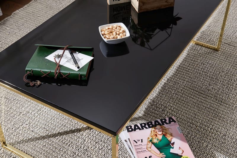 Jaise Sofabord 120 cm - Svart/Gull - Møbler - Bord - Sofabord & salongbord