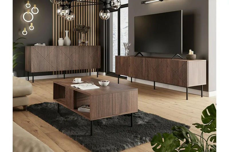 Juniskär Sofabord 55 cm - Valnøtt - Møbler - Bord - Sofabord & salongbord