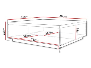 Juvik Sofabord 80 cm - brun - Møbler - Bord - Sofabord & salongbord - Sofabord med oppbevaring